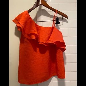 Sweet Wanderer one-shoulder tank in coral, S